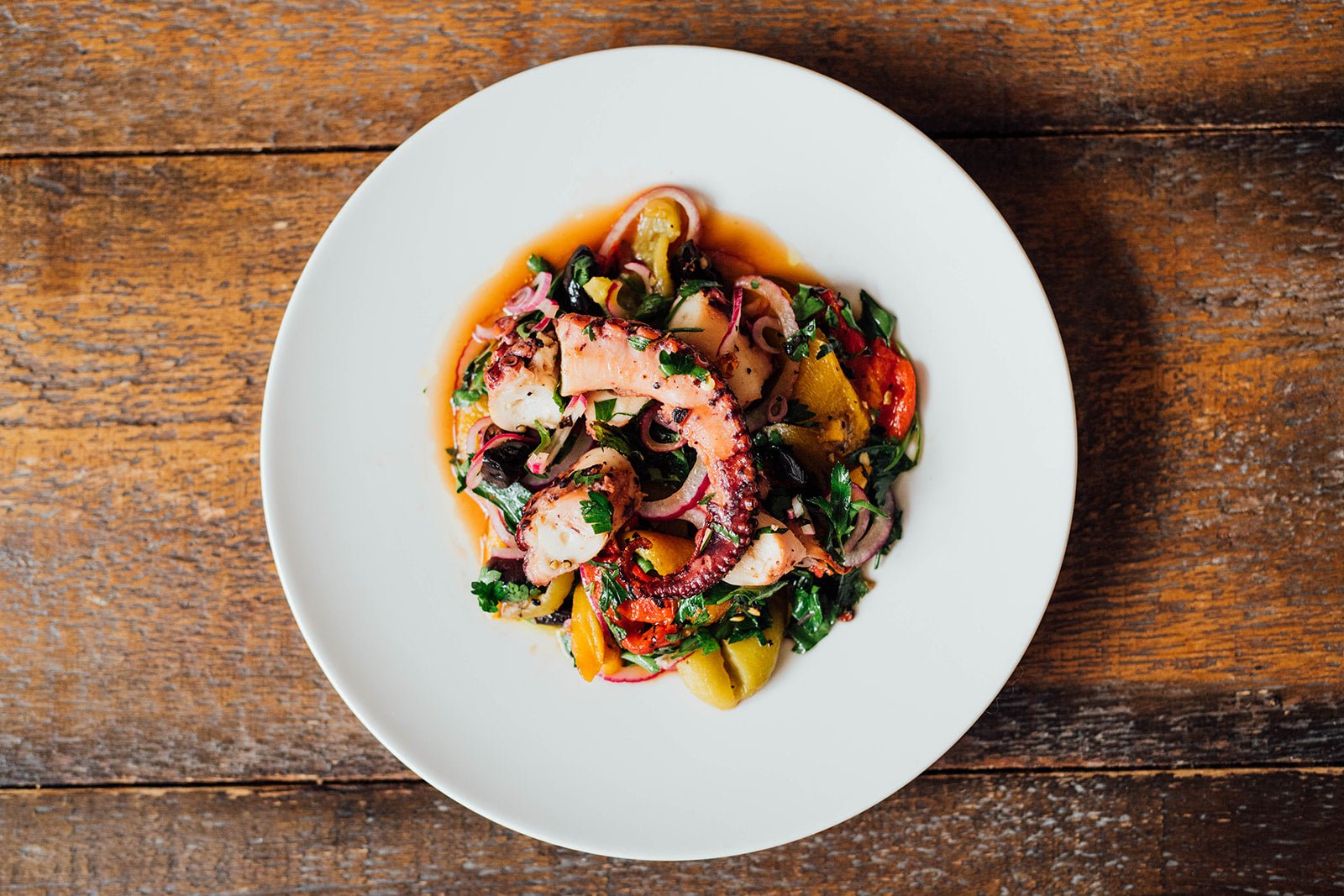 Broiled Octopus Salad - G Pizzas 